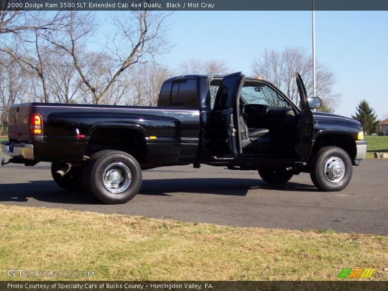Black / Mist Gray 2000 Dodge Ram 3500 SLT Extended Cab 4x4 Dually