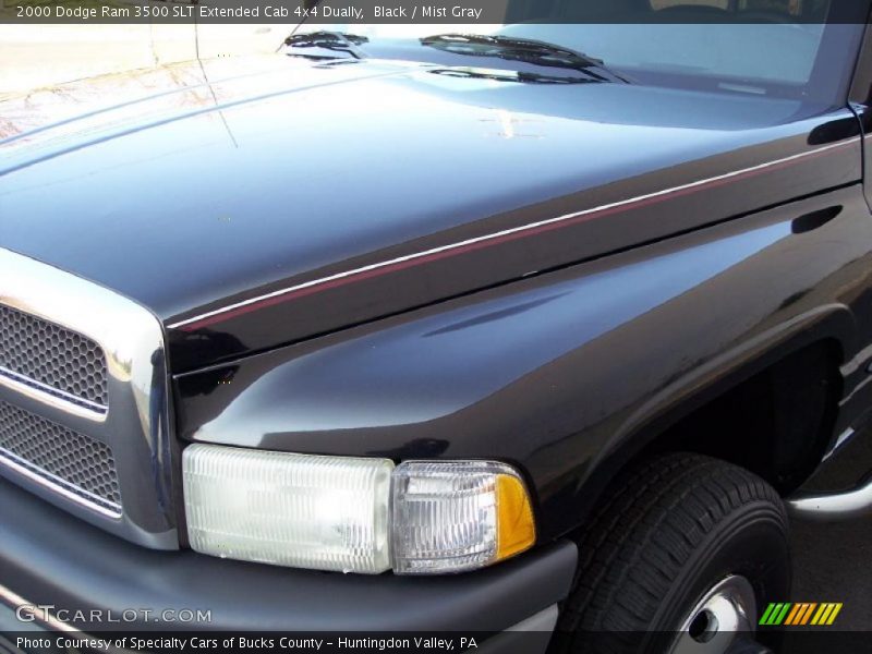 Black / Mist Gray 2000 Dodge Ram 3500 SLT Extended Cab 4x4 Dually