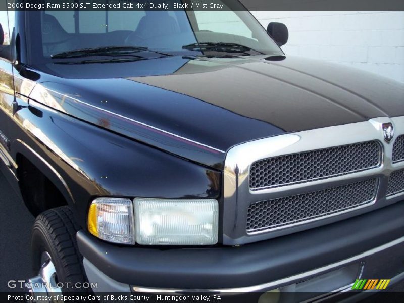 Black / Mist Gray 2000 Dodge Ram 3500 SLT Extended Cab 4x4 Dually