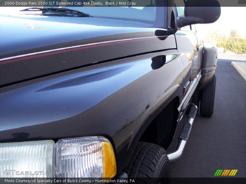 Black / Mist Gray 2000 Dodge Ram 3500 SLT Extended Cab 4x4 Dually