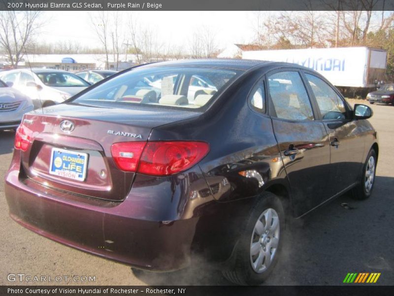 Purple Rain / Beige 2007 Hyundai Elantra GLS Sedan