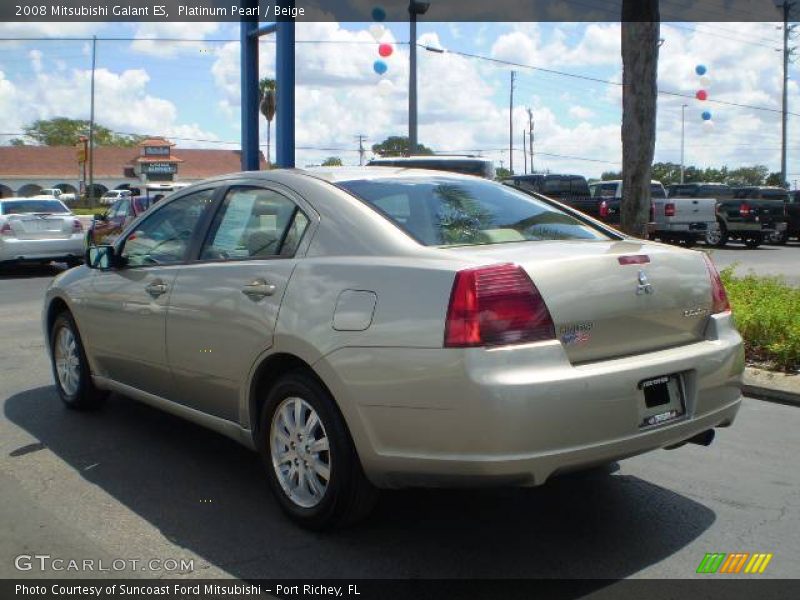 Platinum Pearl / Beige 2008 Mitsubishi Galant ES