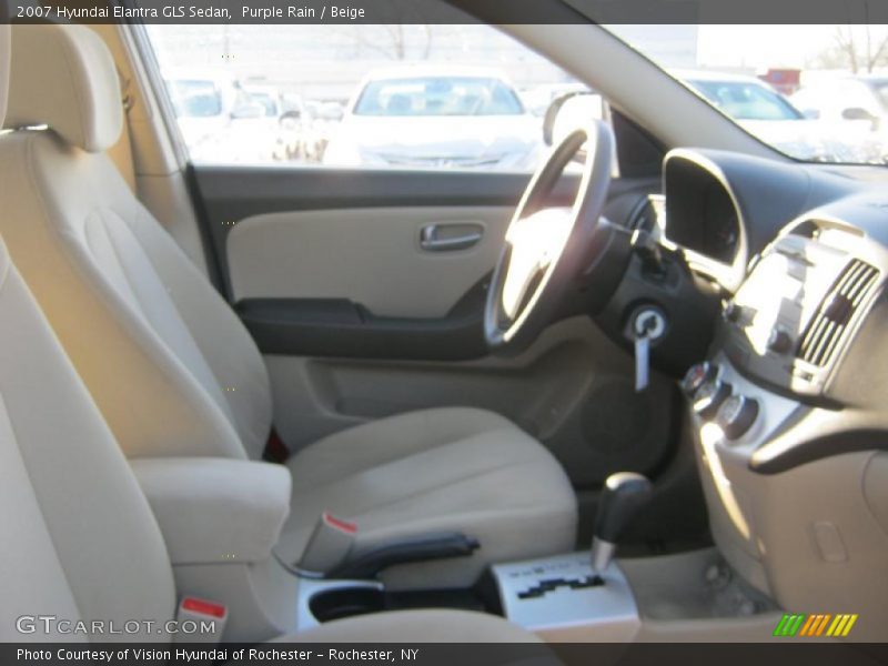 Purple Rain / Beige 2007 Hyundai Elantra GLS Sedan