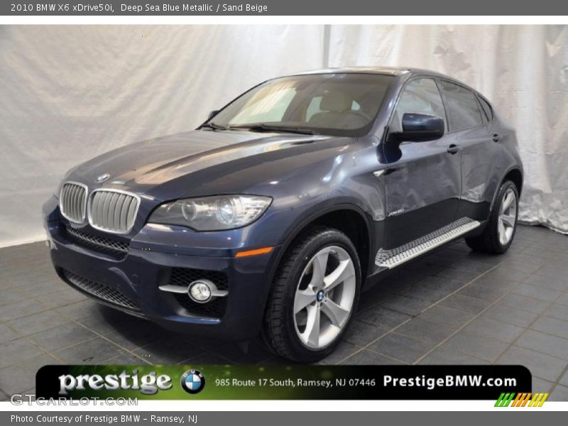 Deep Sea Blue Metallic / Sand Beige 2010 BMW X6 xDrive50i