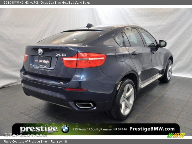 Deep Sea Blue Metallic / Sand Beige 2010 BMW X6 xDrive50i