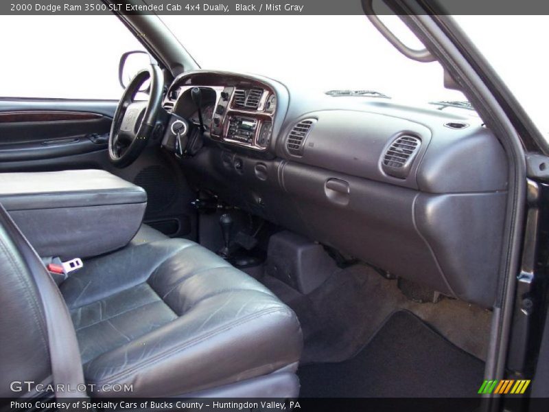 Black / Mist Gray 2000 Dodge Ram 3500 SLT Extended Cab 4x4 Dually