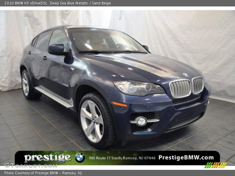 Deep Sea Blue Metallic / Sand Beige 2010 BMW X6 xDrive50i