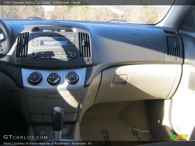 Purple Rain / Beige 2007 Hyundai Elantra GLS Sedan