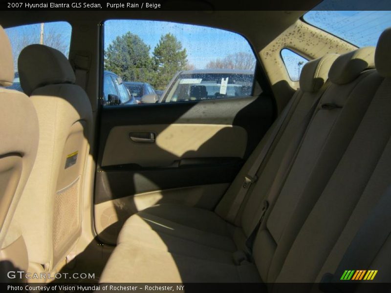 Purple Rain / Beige 2007 Hyundai Elantra GLS Sedan