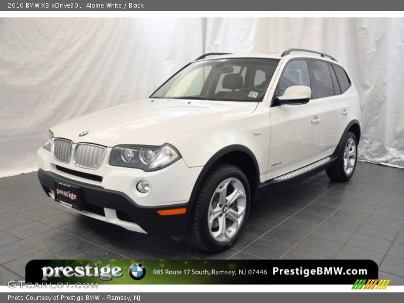 Alpine White / Black 2010 BMW X3 xDrive30i