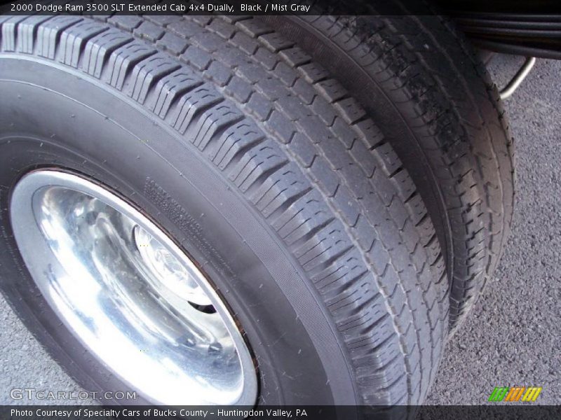 Black / Mist Gray 2000 Dodge Ram 3500 SLT Extended Cab 4x4 Dually