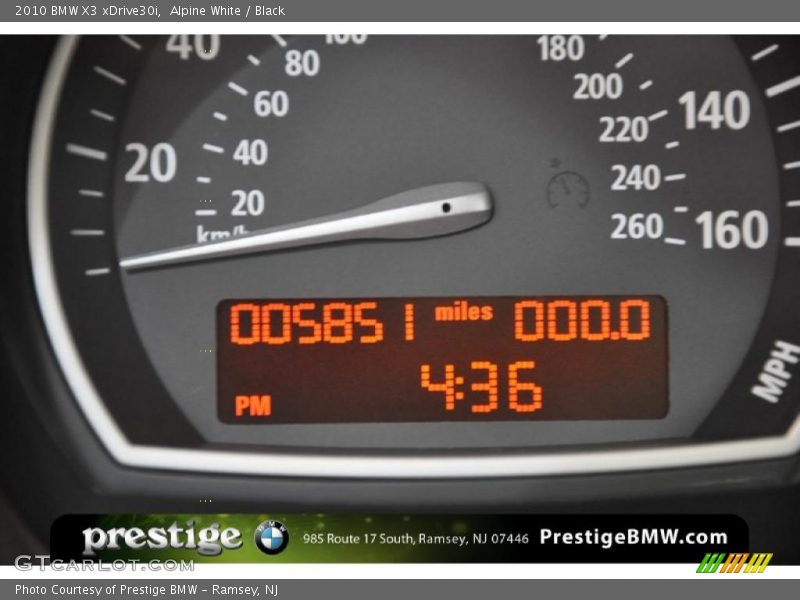 Alpine White / Black 2010 BMW X3 xDrive30i