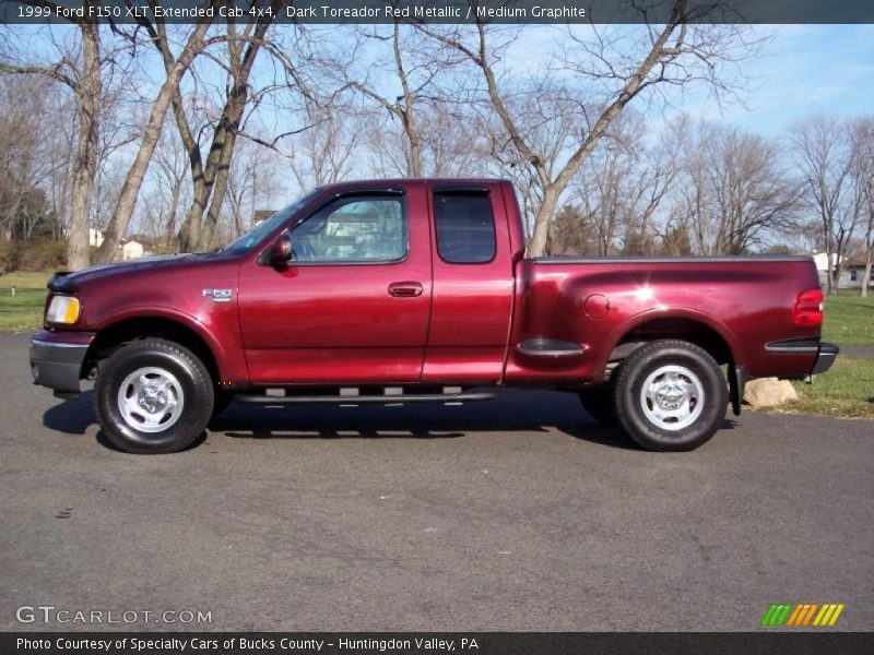 Dark Toreador Red Metallic / Medium Graphite 1999 Ford F150 XLT Extended Cab 4x4