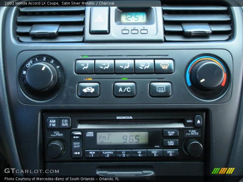 Satin Silver Metallic / Charcoal 2001 Honda Accord LX Coupe