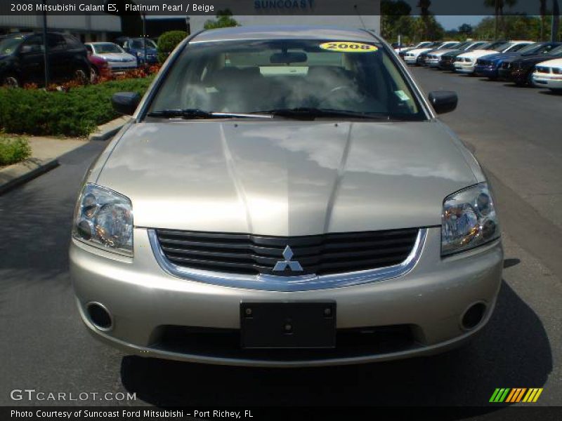 Platinum Pearl / Beige 2008 Mitsubishi Galant ES