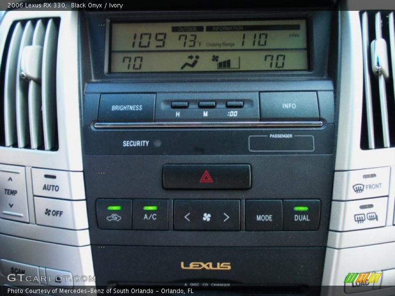 Controls of 2006 RX 330