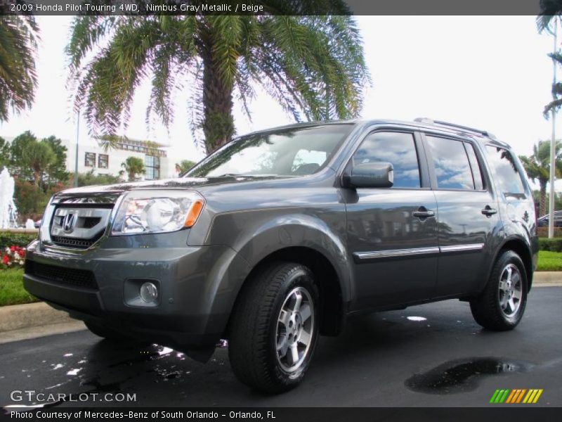 Nimbus Gray Metallic / Beige 2009 Honda Pilot Touring 4WD