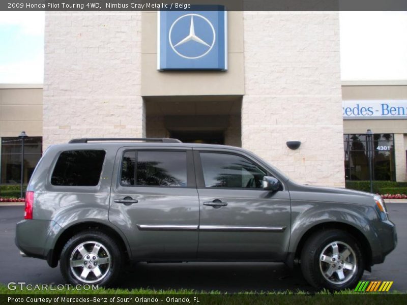 Nimbus Gray Metallic / Beige 2009 Honda Pilot Touring 4WD