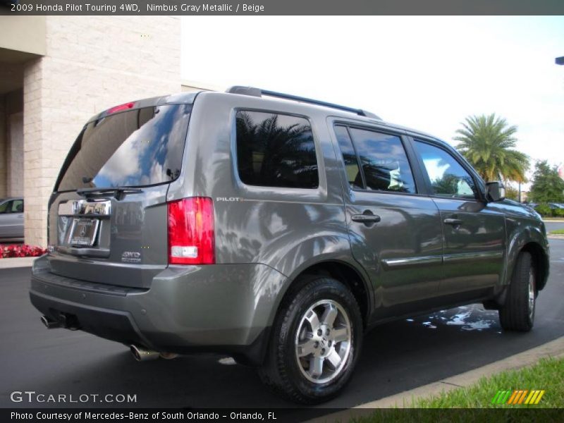 Nimbus Gray Metallic / Beige 2009 Honda Pilot Touring 4WD