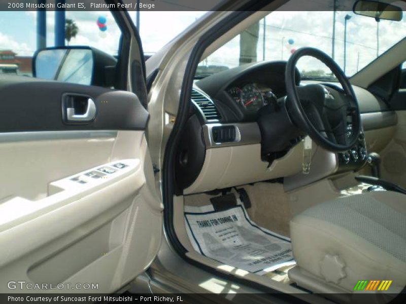 Platinum Pearl / Beige 2008 Mitsubishi Galant ES