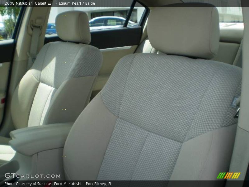 Platinum Pearl / Beige 2008 Mitsubishi Galant ES