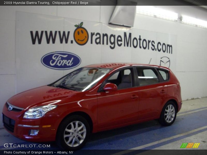 Chilipepper Red / Beige 2009 Hyundai Elantra Touring
