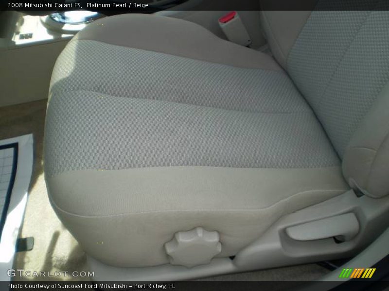 Platinum Pearl / Beige 2008 Mitsubishi Galant ES