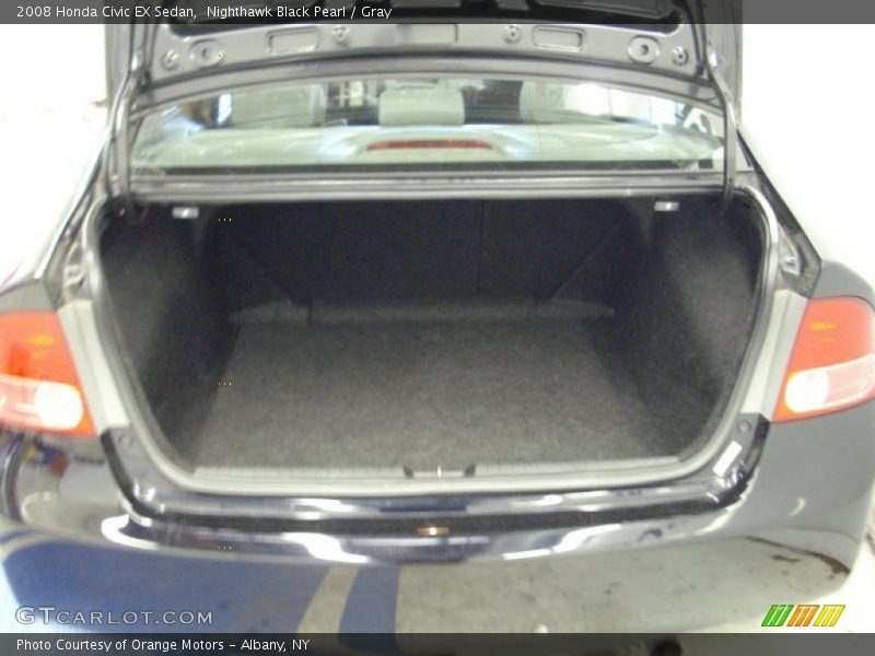 Nighthawk Black Pearl / Gray 2008 Honda Civic EX Sedan