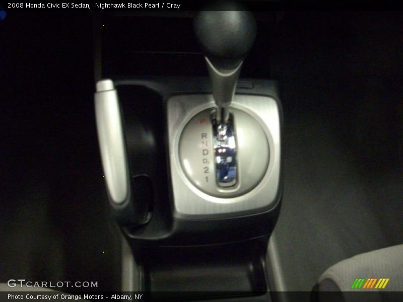 Nighthawk Black Pearl / Gray 2008 Honda Civic EX Sedan