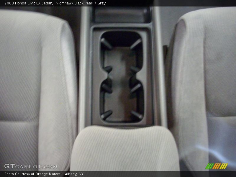 Nighthawk Black Pearl / Gray 2008 Honda Civic EX Sedan