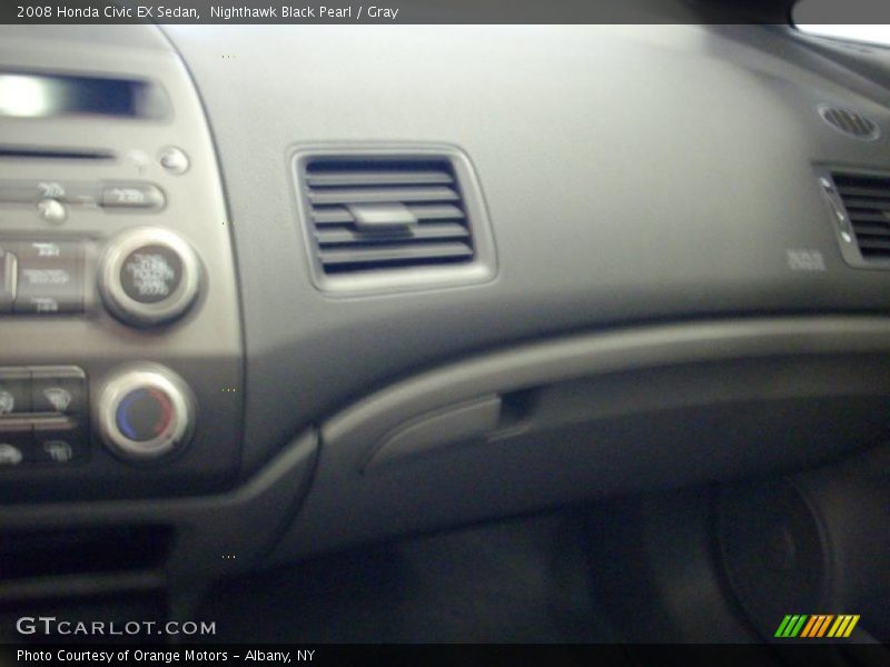 Nighthawk Black Pearl / Gray 2008 Honda Civic EX Sedan