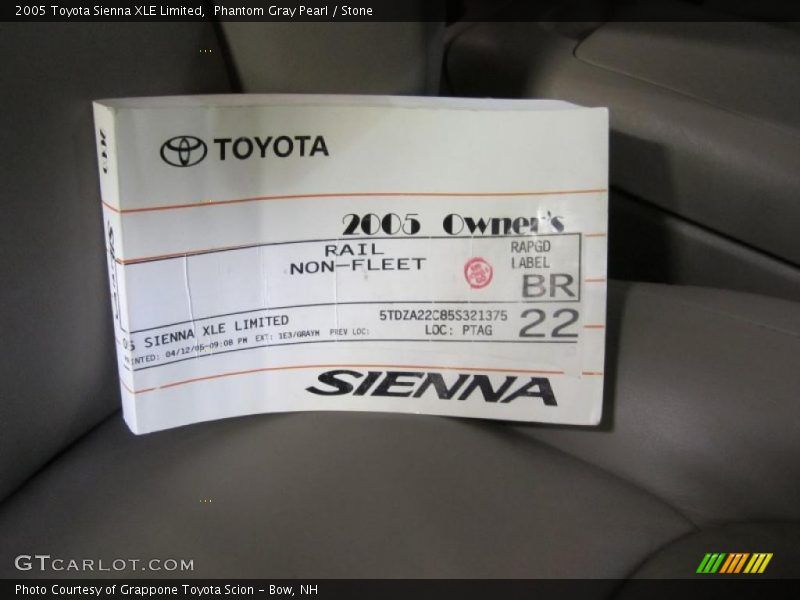 Phantom Gray Pearl / Stone 2005 Toyota Sienna XLE Limited