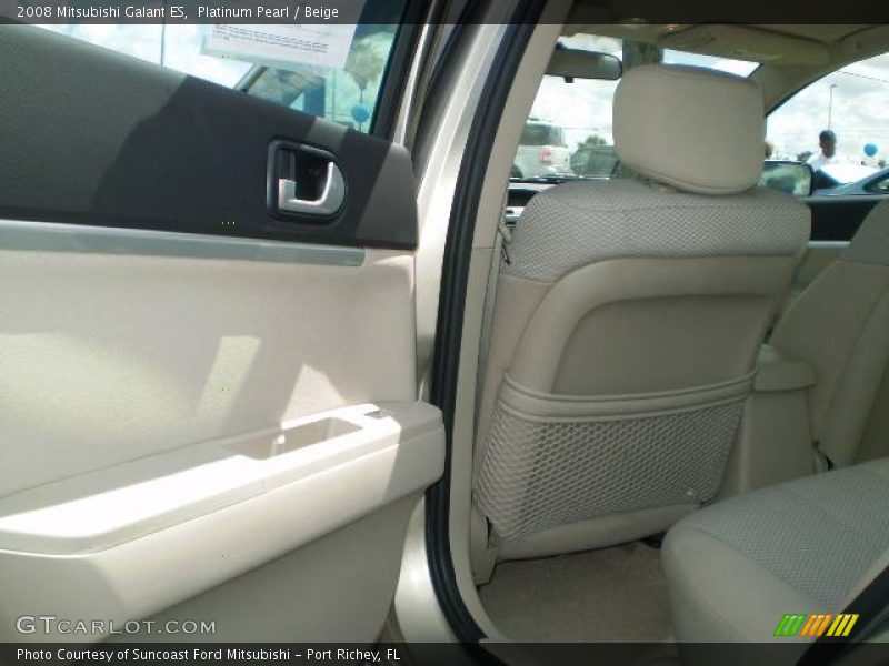 Platinum Pearl / Beige 2008 Mitsubishi Galant ES