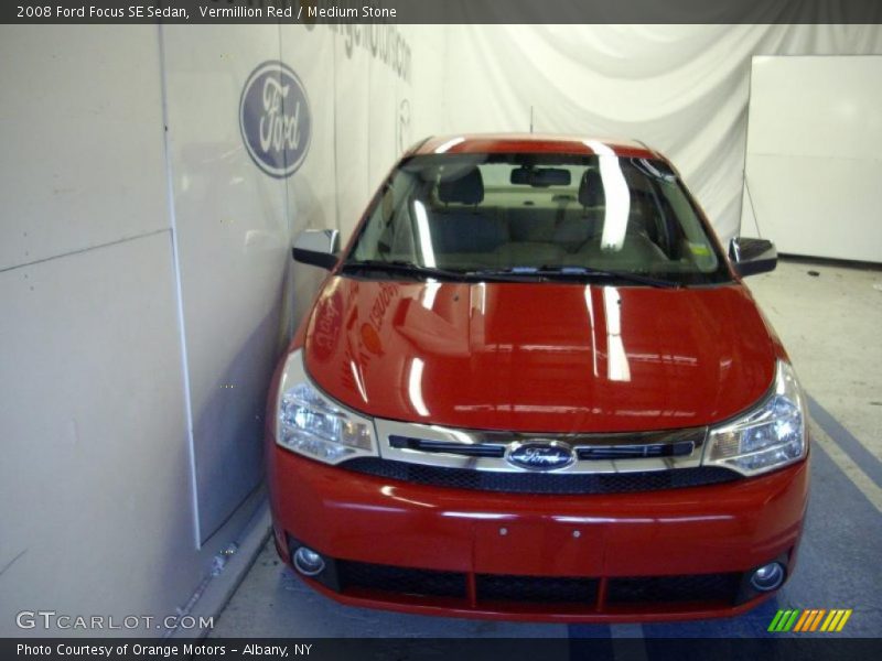 Vermillion Red / Medium Stone 2008 Ford Focus SE Sedan