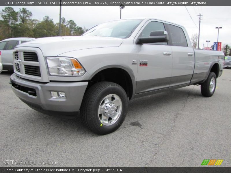 Front 3/4 View of 2011 Ram 3500 HD SLT Outdoorsman Crew Cab 4x4