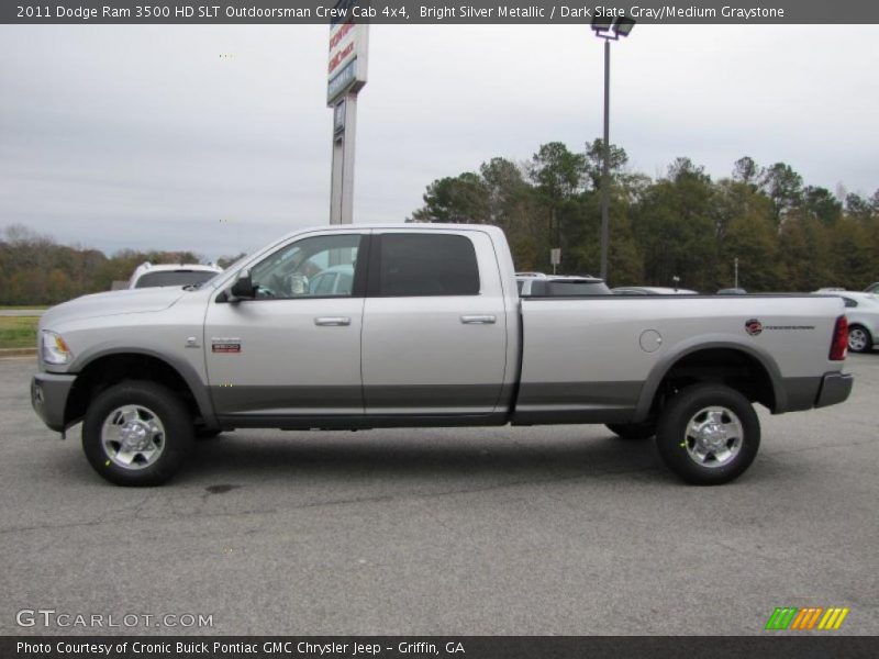  2011 Ram 3500 HD SLT Outdoorsman Crew Cab 4x4 Bright Silver Metallic