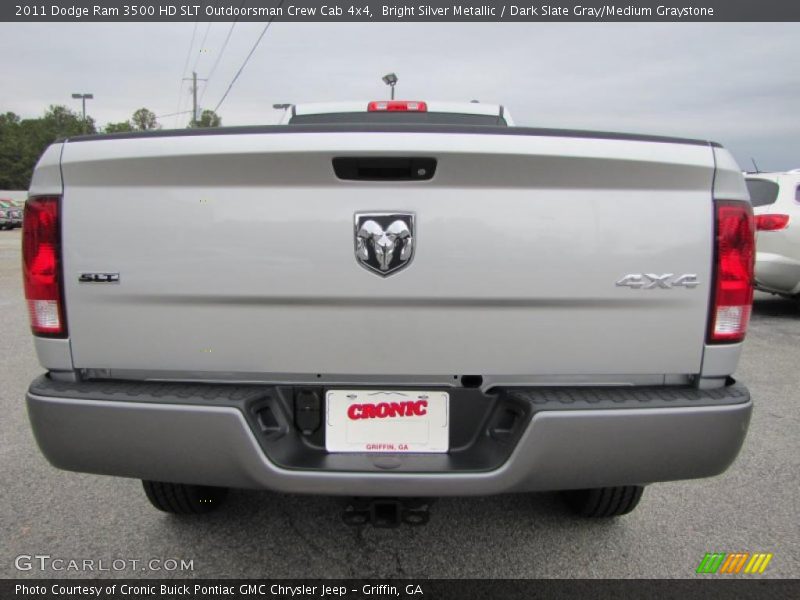 Bright Silver Metallic / Dark Slate Gray/Medium Graystone 2011 Dodge Ram 3500 HD SLT Outdoorsman Crew Cab 4x4