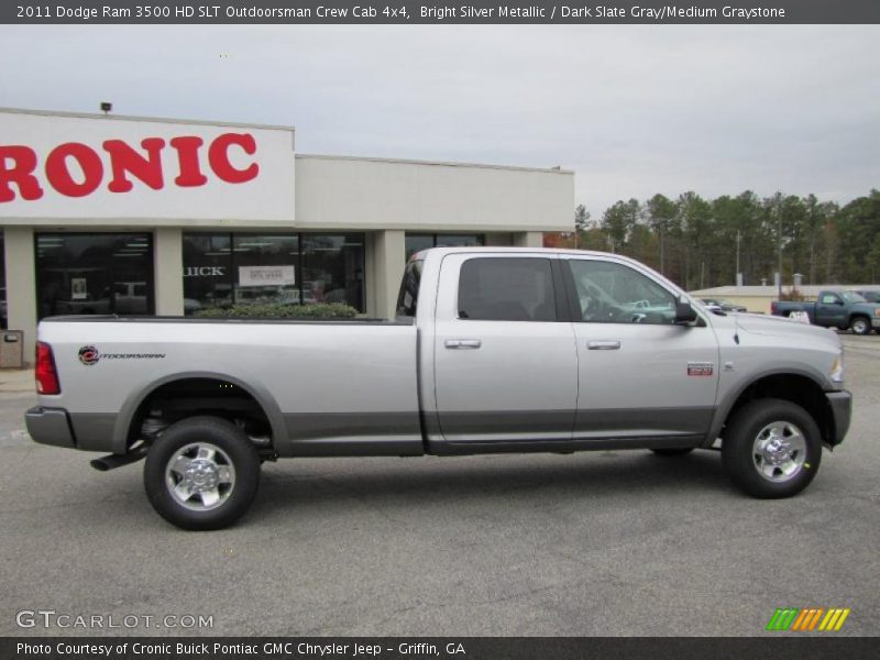 Bright Silver Metallic / Dark Slate Gray/Medium Graystone 2011 Dodge Ram 3500 HD SLT Outdoorsman Crew Cab 4x4