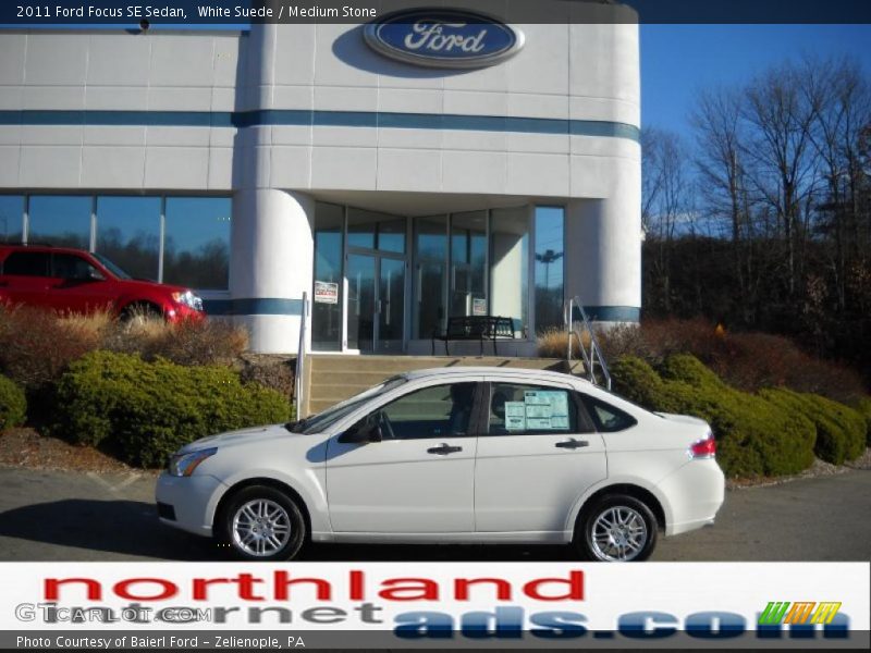 White Suede / Medium Stone 2011 Ford Focus SE Sedan