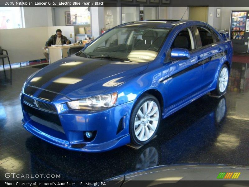 Electric Blue Pearl / Black 2008 Mitsubishi Lancer GTS
