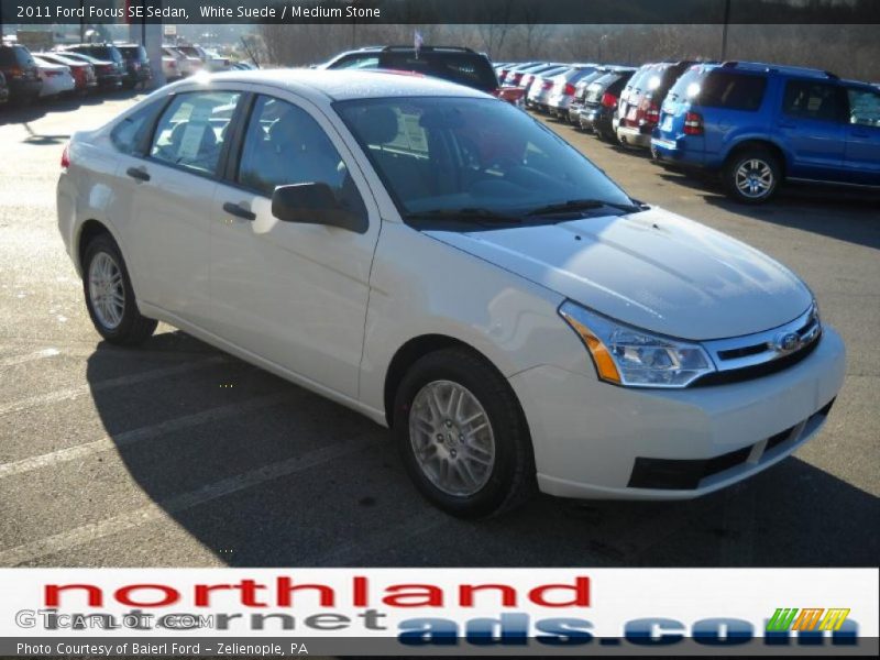 White Suede / Medium Stone 2011 Ford Focus SE Sedan