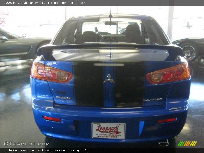 Electric Blue Pearl / Black 2008 Mitsubishi Lancer GTS