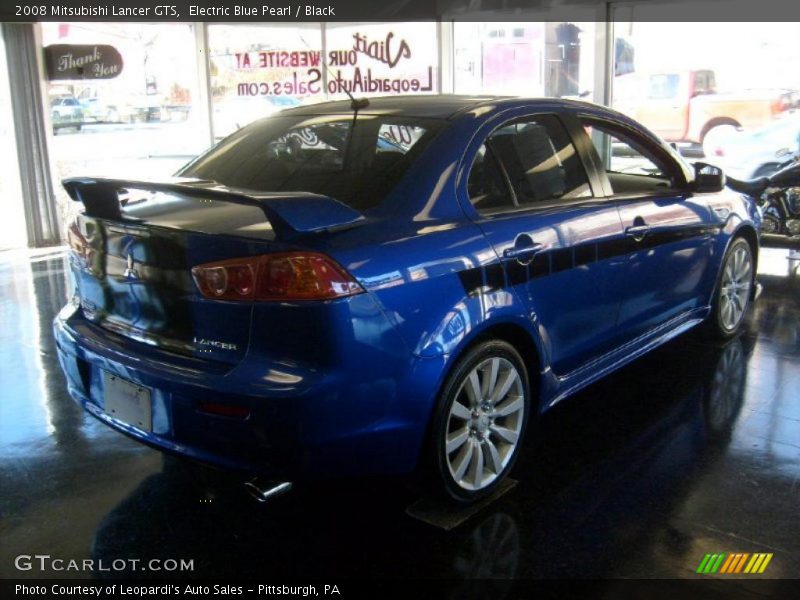 Electric Blue Pearl / Black 2008 Mitsubishi Lancer GTS