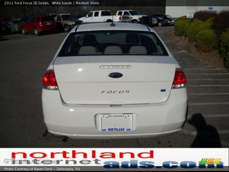 White Suede / Medium Stone 2011 Ford Focus SE Sedan