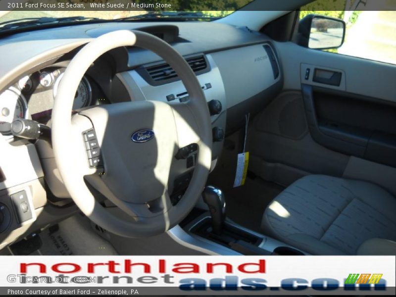 White Suede / Medium Stone 2011 Ford Focus SE Sedan