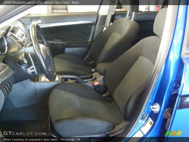 Electric Blue Pearl / Black 2008 Mitsubishi Lancer GTS