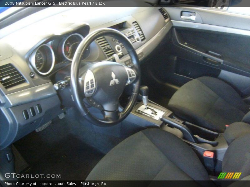 Electric Blue Pearl / Black 2008 Mitsubishi Lancer GTS
