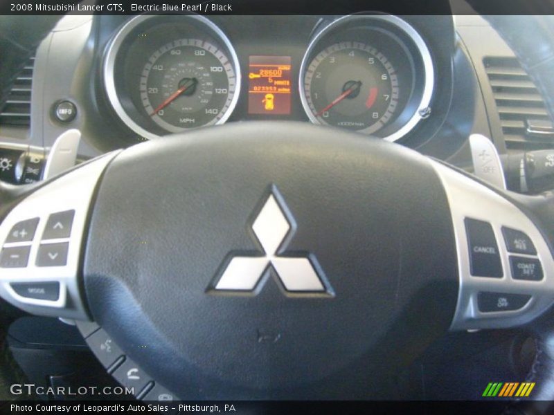 Electric Blue Pearl / Black 2008 Mitsubishi Lancer GTS
