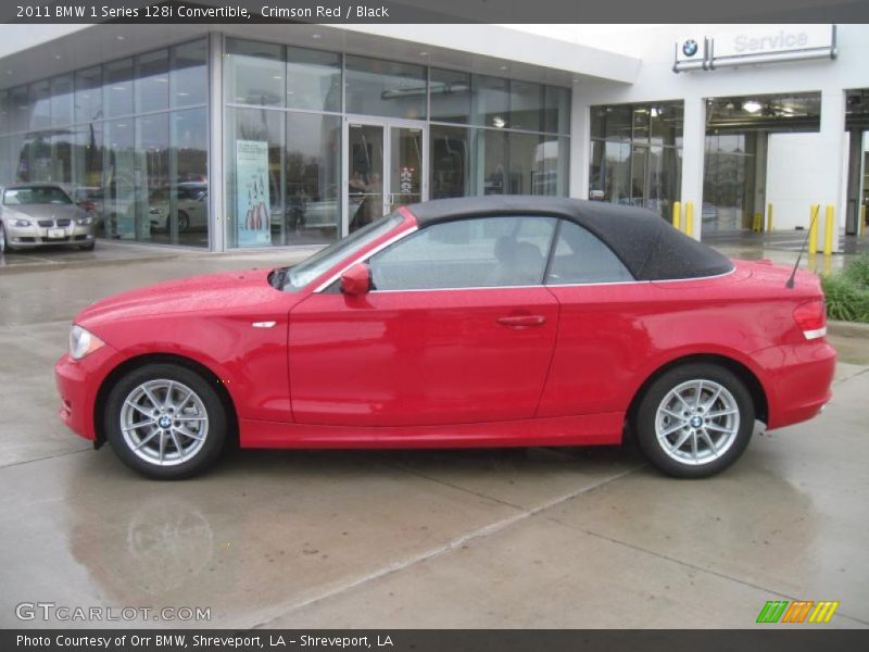 Crimson Red / Black 2011 BMW 1 Series 128i Convertible