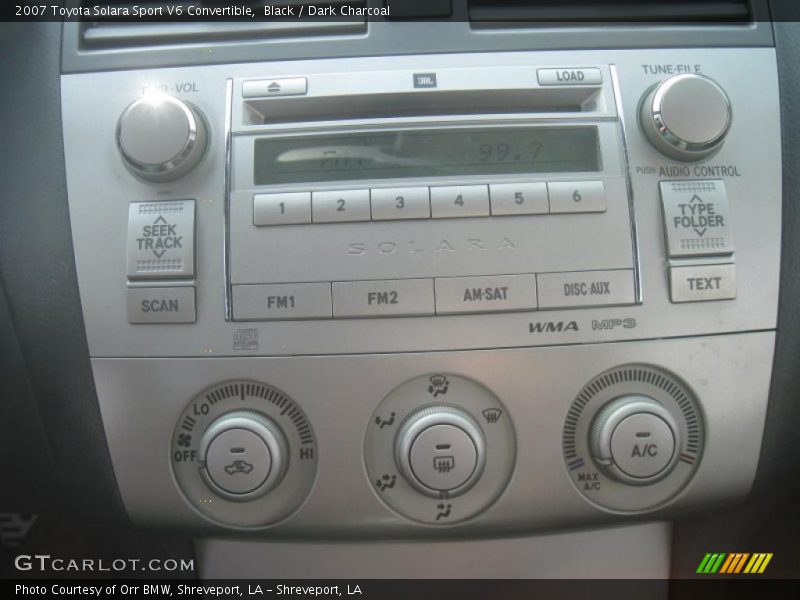 Black / Dark Charcoal 2007 Toyota Solara Sport V6 Convertible